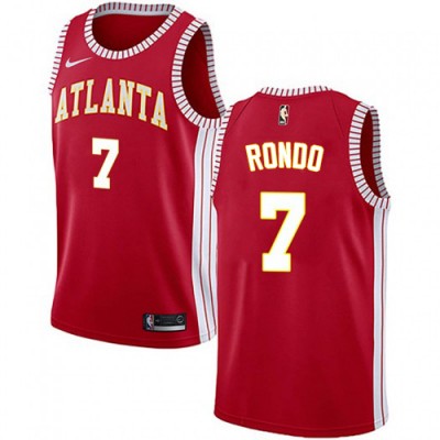 Nike Atlanta Hawks #7 Rajon Rondo Red Youth NBA Swingman Statement Edition Jersey